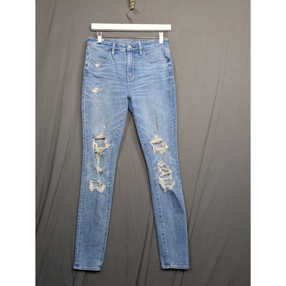 American Eagle Jeans Women's 4 Blue Stone Wash  Hi-Rise Jegging Jeans